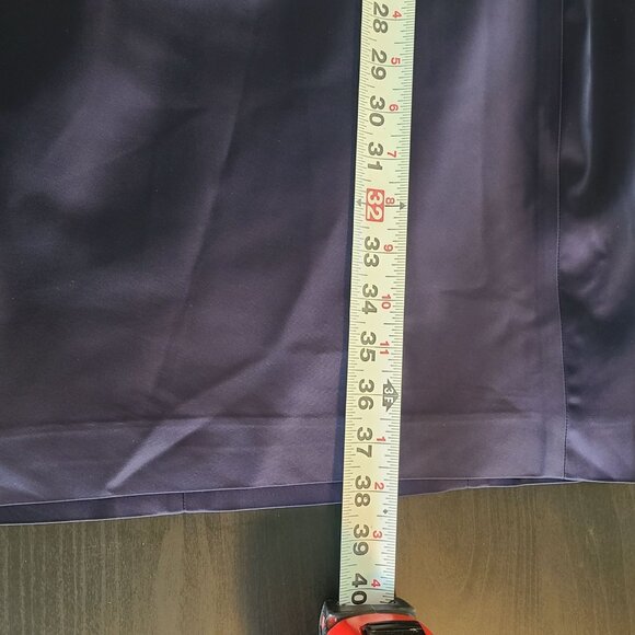 Lauren Ralph Lauren Navy Blue Satin Dress sz 10 Cocktail Old Money Quiet Luxury - Picture 6 of 9